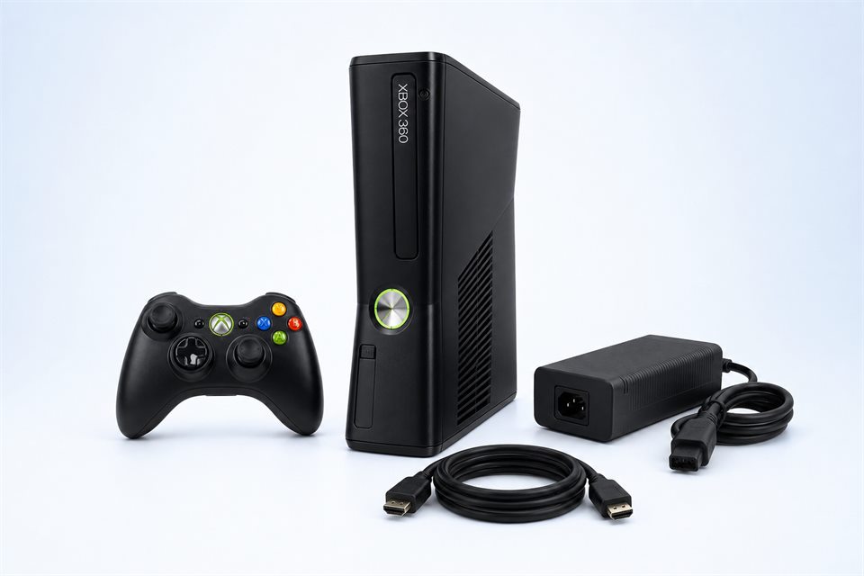 Combo 1 com Xbox 360, um controle, fonte e cabo HDMI
